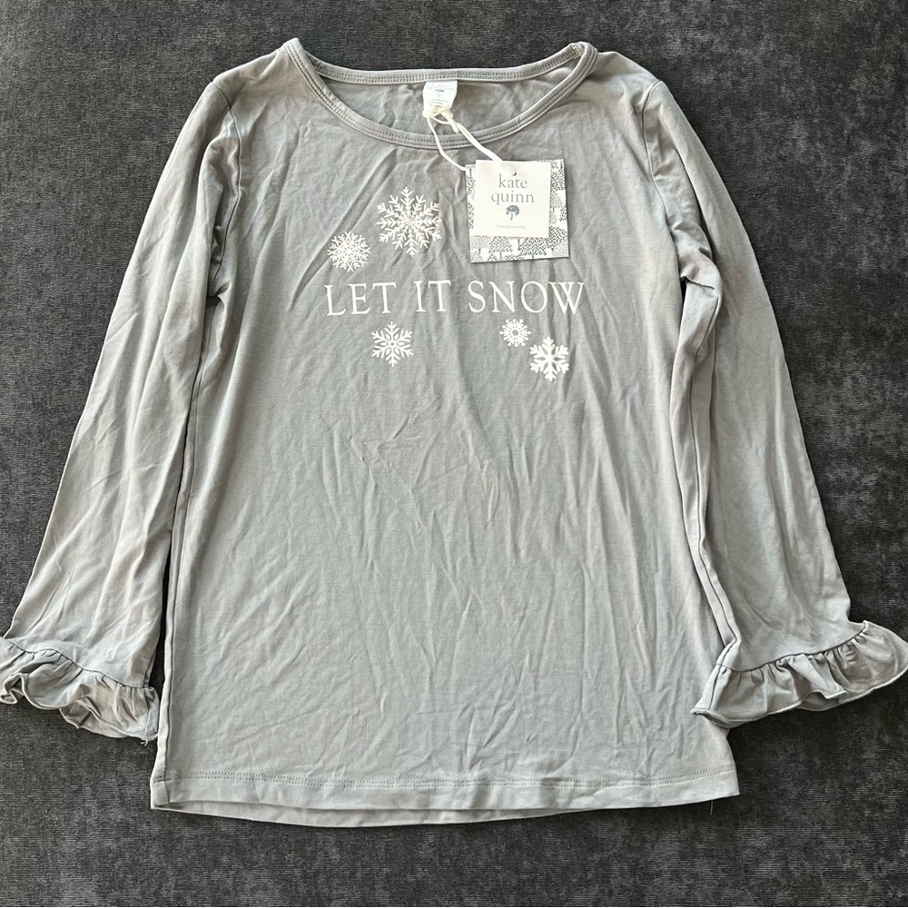 NWT Kate Quinn ‘Let It Snow’ Shirt Size 7